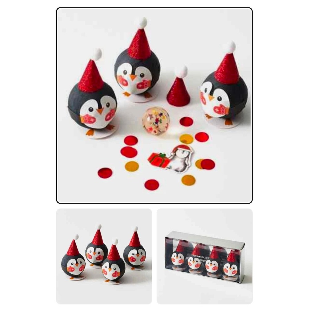 Penguin Surprise Balls‎ Set of 4 Holiday Christmas Gift